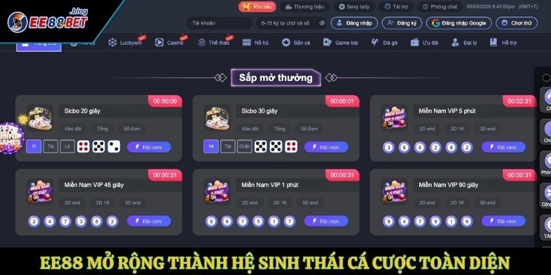 EE88 mở rộng thành hệ sinh thái cá cược toàn diện